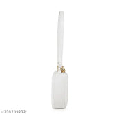 Faux leather classic design sling bag, perfect for women/girls, one compartment, solid net, adjustable strap, India origin